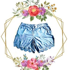 🌻Scalloped Hem Shorts🌻(08)